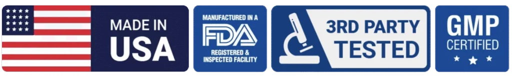 Made in USA, FDA, 3rd Party Tested, GMP Certified