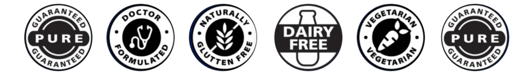 Pure, Doctor Formulated, Gluten Free, Dairy Free, Vegetarian